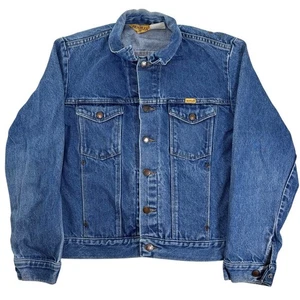 Vintage 90s Rustler Denim Jean Jacket Men's Made In USA Cotton Trucker Western - Picture 1 of 8