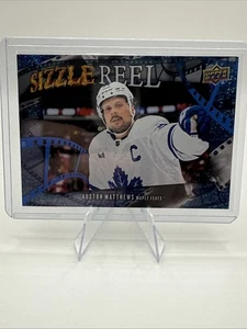 2025-26 UD Sizzle Reel Speckle Card Auston Matthews #SR-19 Toronto Maple Leafs - Picture 1 of 2