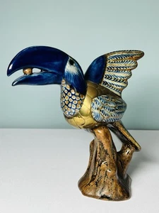 Vintage MCM Brass Toucan Sculpture Sergio Bustamante? Tonala Mexican Art 8.25” - Picture 1 of 7