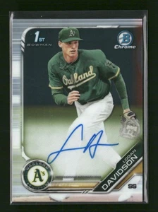 2019 Bowman Draft #CDA-LD Logan Davidson Chrome Draft Pick Autographs Auto - Picture 1 of 2
