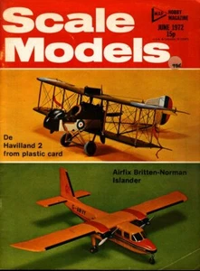 SCALE MODELS JUN 1972 WW1 RFC AIRCO DH2 BRITTEN-NORMAL ISLANDER RRS BRANSFIELD - Imagen 1 de 3