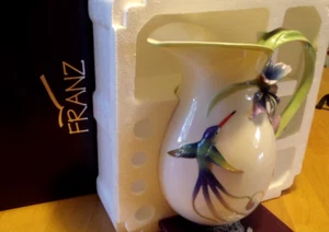 Franz Porcelain Hummingbird Large Pitcher 9.5" FZ00131 MIB 2003 Never Display - Picture 1 of 5