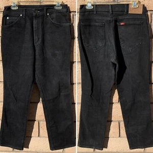 Vintage Lee Riders Jeans Union Made Black 33 33 Measure 31 Waist 31.25 Inseam - Picture 1 of 24