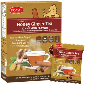 Honey Ginger Tea - Instant Tea Powder Packets with Cinnamon & Ginger Honey Cr... - Picture 1 of 12