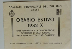 Orario Estivo Linee Ferroviarie ed Automobilistiche Valle d'Aosta e Canavese - Picture 1 of 10