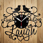 Vinyl Clock Live Love Laugh Vinyl Clock Handmade Art Decor Original Gift 2368