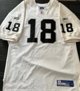 PREVIOUSLY WORN* *STITCHED* REEBOK RAIDERS RANDY MOSS 18 AUTHENTIC JERSEY 52 2XL - Picture 1 of 10