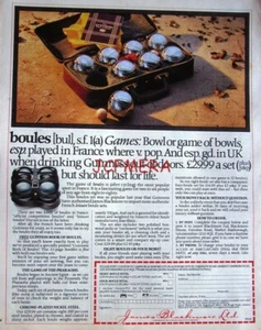 Seltener Original 1982 Guinness Merchandise Werbedruck (French Boules) Vintage #2 - Bild 1 von 1