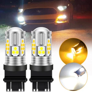 26 LED Bulb 2Pcs 3157 4157 White/Amber Turn Signal Light For Ford F150 F250 F350 - Imagen 1 de 7