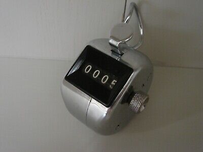 Vintage Rare Vanguard Chrome Hand Tally Counter Four Digit. Made In Japan • 8£