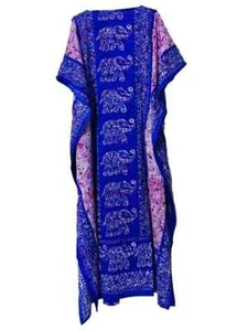 Rot-Lang-Kaftan-Kleid-Hippie-Boho-Maxi-Lang-Größe-Damen-Kaftan-Tunika-Kleid-Nacht - Bild 1 von 5