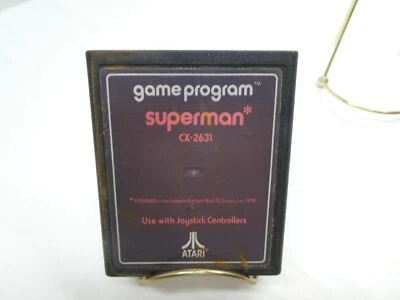 Superman (Atari 2600, 1979) Text label cart only - Image 1 of 4