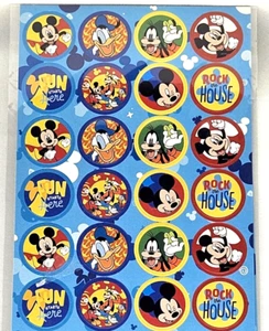 Disney Junior Charaktere Aufkleber MICKEY MOUSE FUNHOUSE versiegelt Pack 4 Blatt NEU - Bild 1 von 3