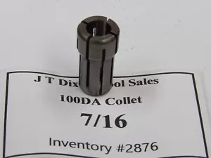 Kennametal,Erickson, SPI, Valenite 100DA Collet (Single Collet) Inv # 2876 - Picture 1 of 2