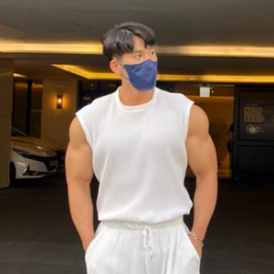 Sommer Strick Fitness Weste Herren Slim Mode Sportbekleidung Atmungsaktiv Ärmellos - Bild 1 von 15