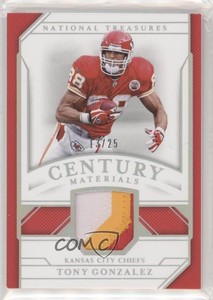 2018 National Treasures Century Materials Holo Silver /25 Tony Gonzalez HOF