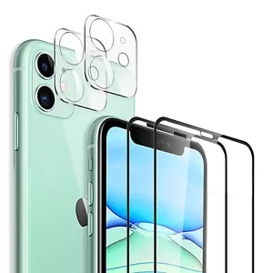 For iPhone 11 /11 Pro Max Full Cover Tempered Glass Camera Lens Screen Protector - Picture 1 of 7