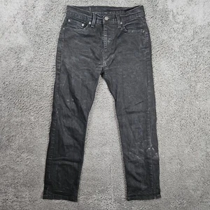 Levi's Jeans Hombres 30x30 Negro 505 Pierna Recta American Denim Ropa de Trabajo - Imagen 1 de 11