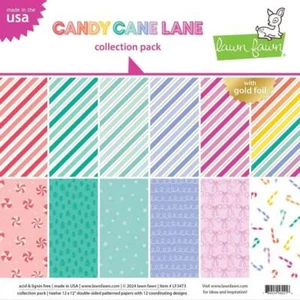 Lawn Fawn 12x12 Paper Pack - Candy Cane Lane LF3473 - Foto 1 di 1