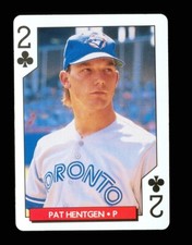 1 x playing card Baseball Toronto Blue Jays Pat Hentgen 2 of Clubs Q67