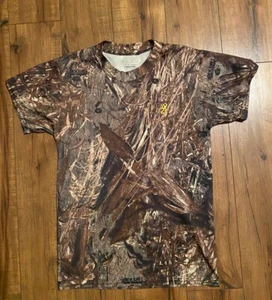 #413 Duck Blind Mossy Oak 100% Polyester T-Shirt Sm Multicolored Camo Chest 38” - Picture 1 of 9