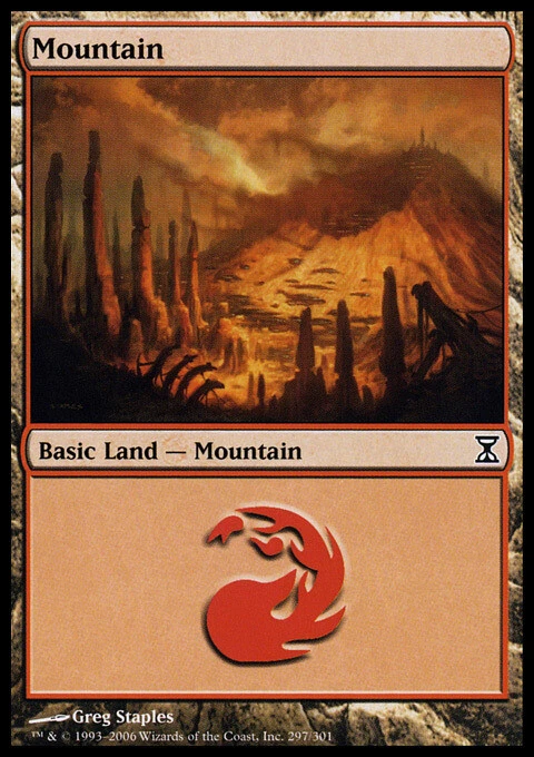 Mountain (297) - Foil ~ Lightly Played Time Spiral MTG Magic UltimateMTG Land Ca - Image 1 of 1