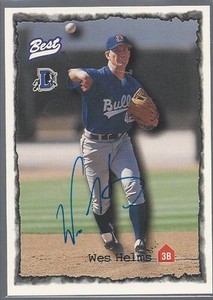 Atlanta Braves WES HELMS Signed Card