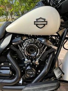 METAL Harley CVO Tank Emblems ALL Black (set of 2) 5 an 6 gal tank, 6061 Billet - Bild 1 von 14