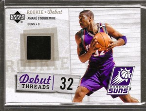 2005-06 Upper Deck Rookie Debut Threads Warm Up Jersey Relic AMARE STOUDEMIRE