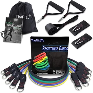 Resistance Bands with Handles - Designed for American Body Types, Exercise Worko - Picture 1 of 16