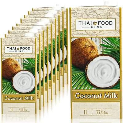 Thai Food King - Pack de 10 leche de coco 85% de coco - leche de coco de 1 litro - Imagen 1 de 4