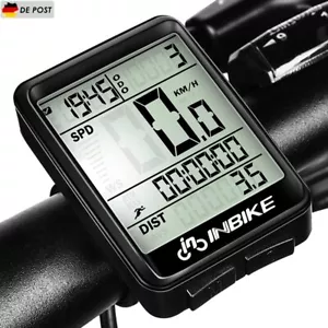 Funk Fahrradcomputer LCD Fahrrad Tachometer Radfahren Kilometerzähler kabellos - Bild 1 von 12