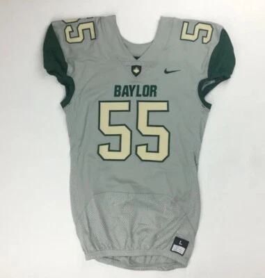 ✅ $120 Baylor Bears Nike Vapor Pro Cut NCAA Football Jersey Men L Gray Heavy 💯 - Image 1 of 3