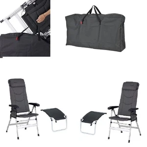 AKTION HOLLY  2 x Klappstuhl Isabella THOR  D-grau+ BEINAUFLAGE +TRANSPORTTASCHE - Bild 1 von 15