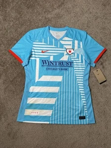 Womens Soccer Jersey Nike Chicago Red Stars Stadium Primary #24 GRAMMARLY Size L - Picture 1 of 14