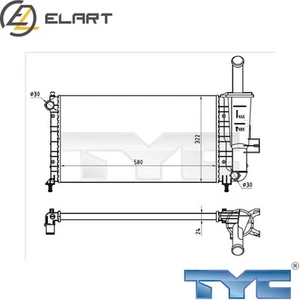 RADIATOR ENGINE COOLING 709-0026-R FOR FIAT PUNTO/Hatchback/Van 1.2L 4cyl PUNTO - Picture 1 of 6
