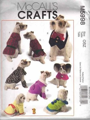 McCall's Crafts Pattern 5998 Pet Clothes - Image 1 of 2