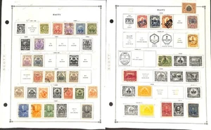 Briefmarkensammlung Haiti auf 60 Scott International Seiten, 1881 bis 1976 (v. Chr.) - Bild 1 von 24