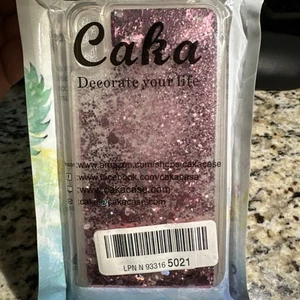 Custodia Caka iPhone XS Max rosa trasparente glitter nuova - Foto 1 di 2