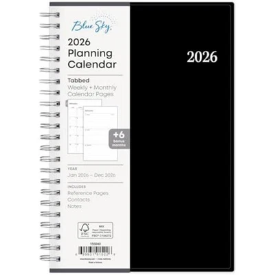 Blue Sky 2026 Weekly and Monthly Planner Calendar, January - December, 5"x 8" in - Image 1 of 4