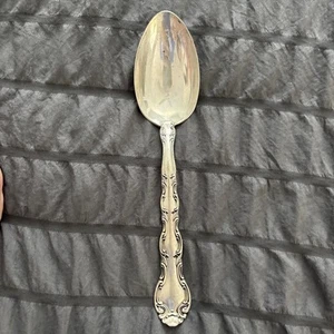 FRENCH SCROLL- ALVIN STERLING TABLE SERVING SPOON - Picture 1 of 4