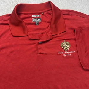 Adidas ClimaCool Polo Shirt Uomo XL Rosso Trump International Golf Club - Foto 1 di 10
