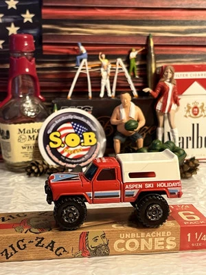 Matchbox 1981 Ford Aspen Ski Holidays Mini Truck Camper Red Diecast USED NM Cond - Image 1 of 4