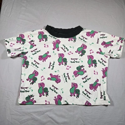 Camisa pijama vintage 1993 Barney Baby Bop niños, manga corta Lyons Group Foto 1 de 4