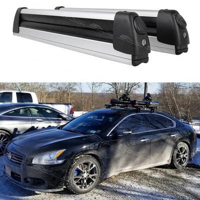 Алюминиевые багажники на крышу для лыж сноуборда Nissan Maxima 31,5 дюйма с поперечными штангами - Изображение 1 из 4