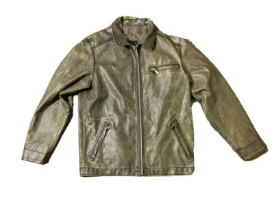 BKE Buckle 67 Men’s Faux Leather Distressed Jacket Size Large - Image 1 of 4