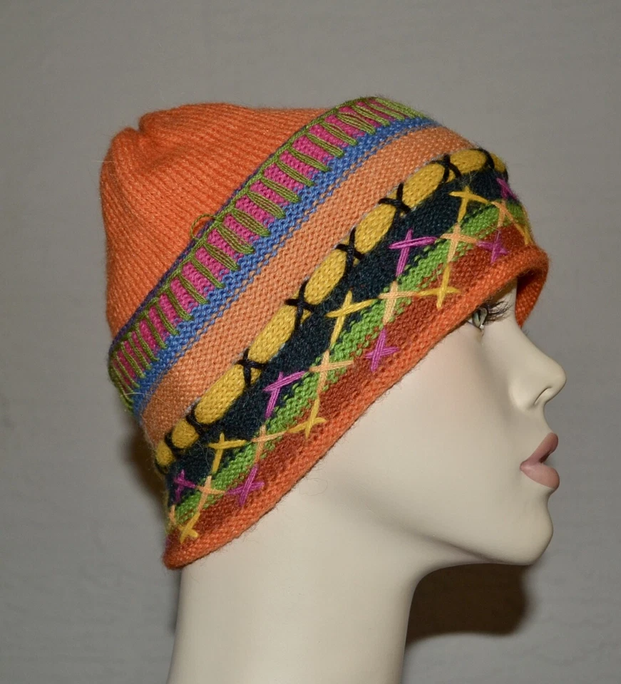 Brand New Made In Peru 100% Alpaca Fine Beanie Preteen -Teen Size #AB20 - Image 1 of 1