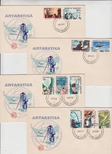 Sellos 1966 AAT Antártico conjunto 10 en 4 WCS Wesley genérico caché FDC localmente - Imagen 1 de 1