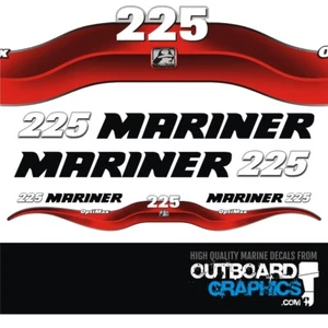 Kit de calcomanías/pegatinas fueraborda Mariner 225 hp Optimax - Imagen 1 de 1