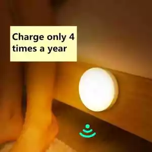 Aktives LED-Nachtlicht mit Bewegungssensor - USB wiederaufladbar, für Schlafzimmer Treppe Schlafsaal - Bild 1 von 12